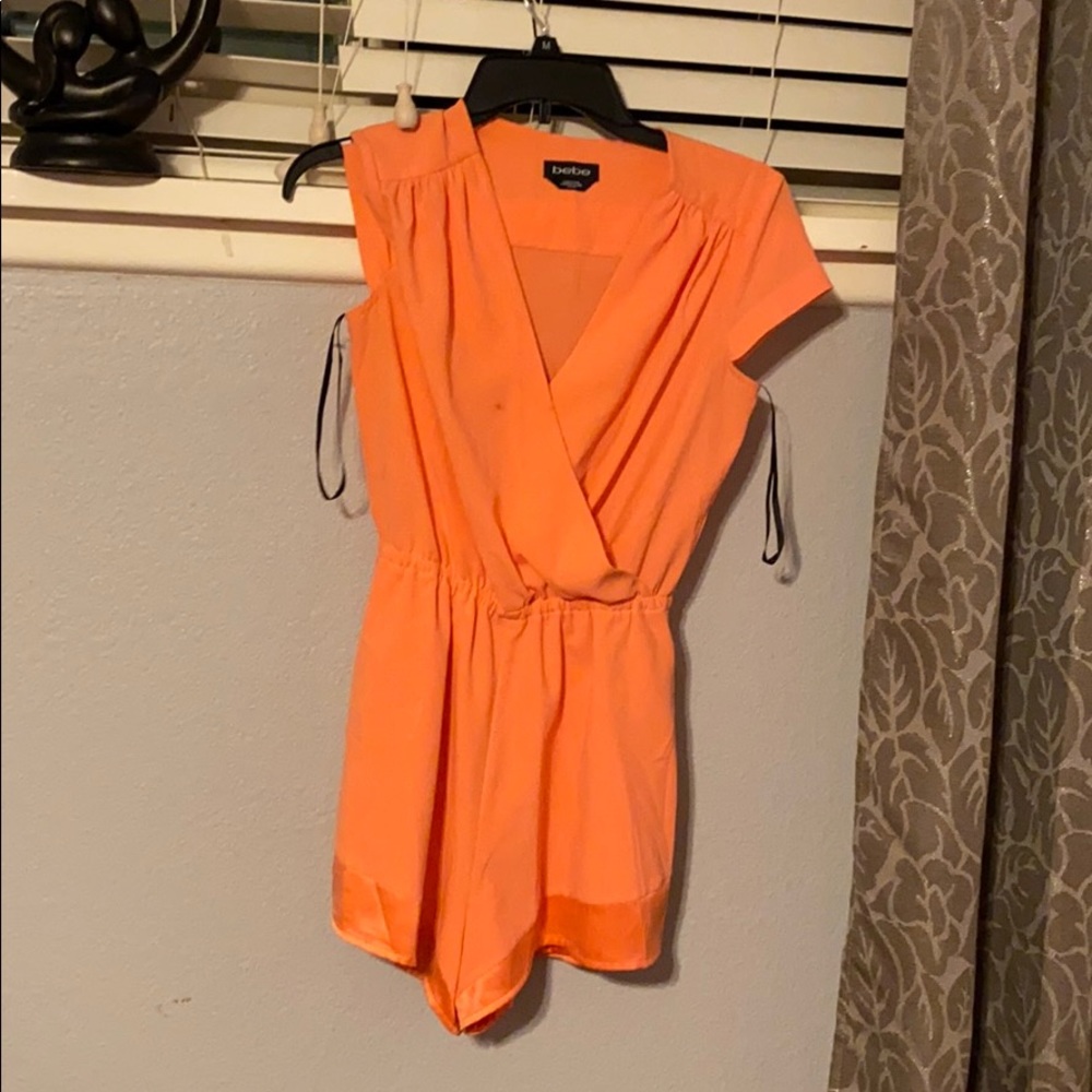 Bright orange nene romper